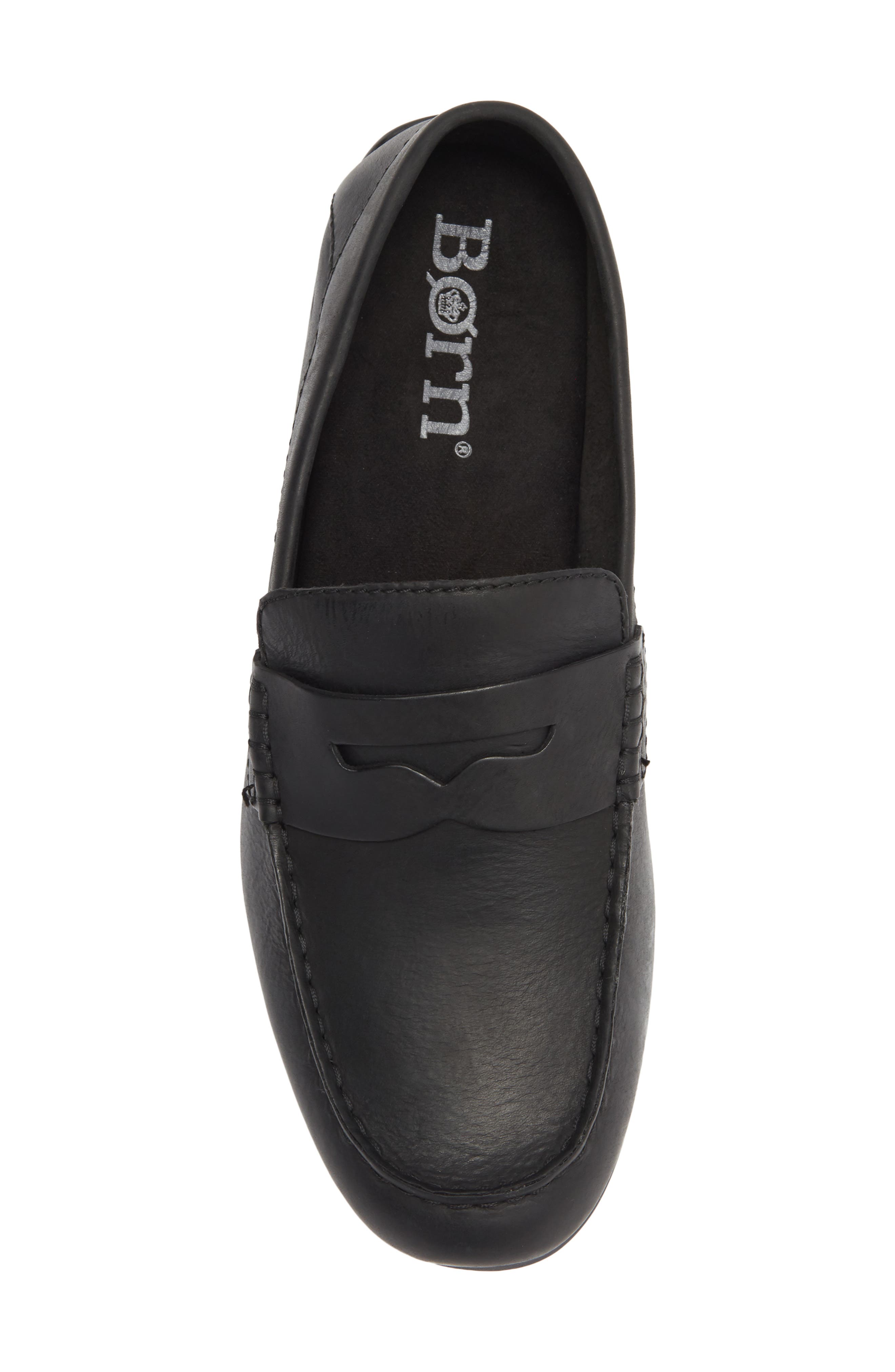 Børn Liam Penny Loafer, Alternate, color, Black Leather