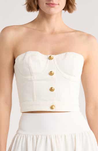 Alice + Olivia Hensley Button Front Bustier