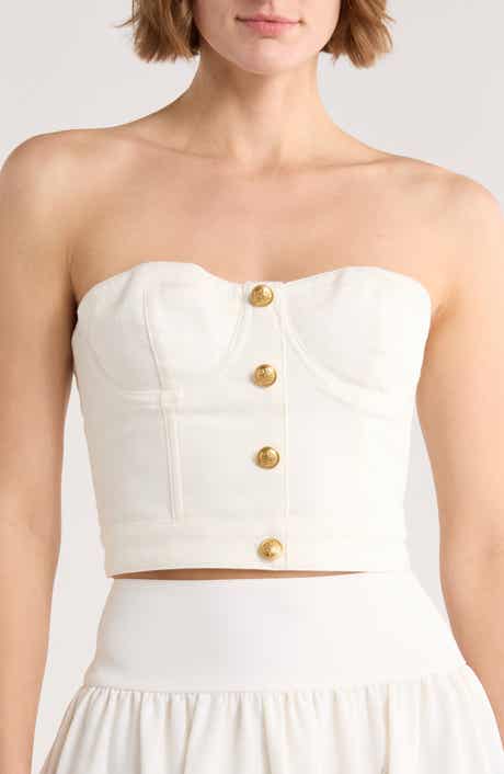 Alice + Olivia Hensley Button Front Bustier