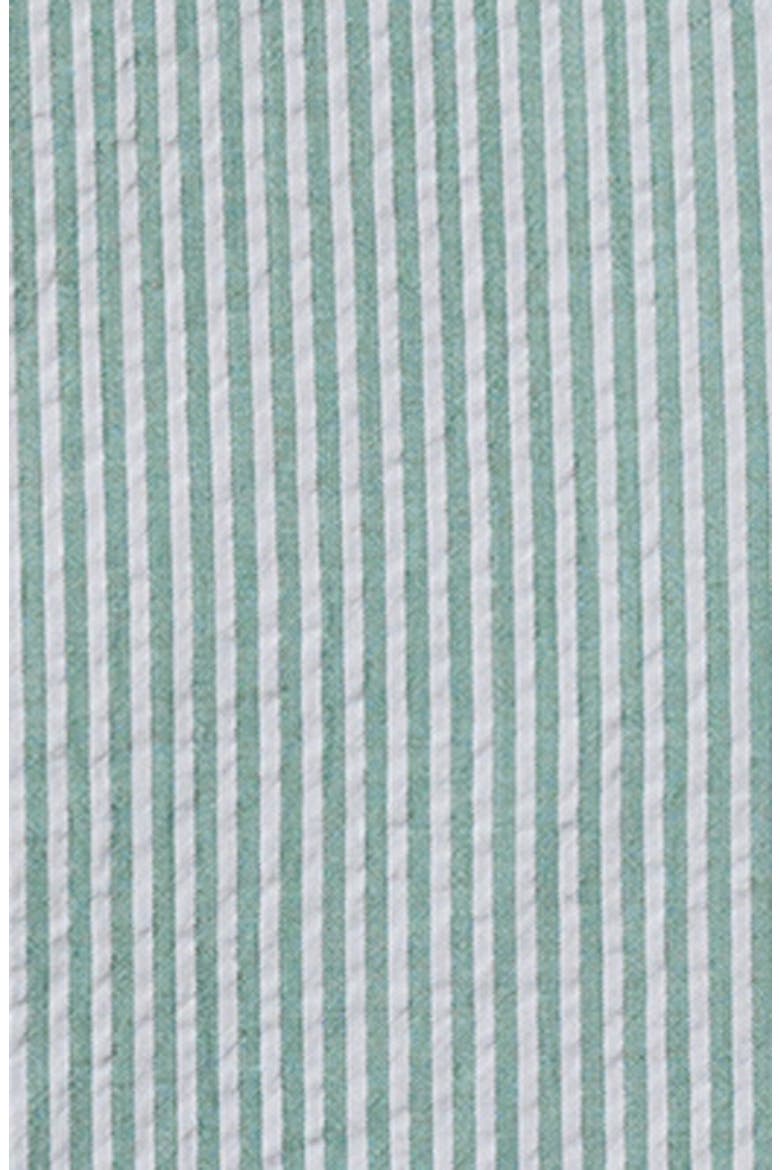 Riviera Slim Fit Dot Short Sleeve Button-Up Shirt, Alternate, color, CHELSEA STRIPE GREEN