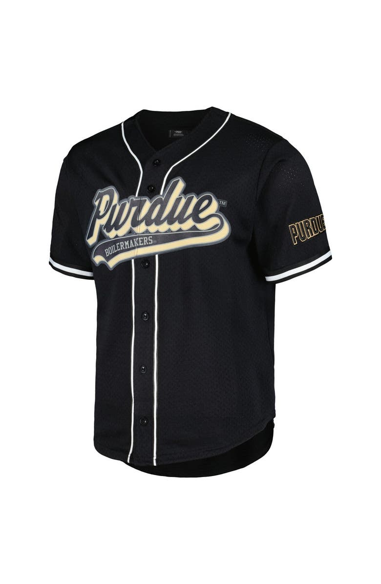 PRO STANDARD Men's Pro Standard Black Purdue Boilermakers Mesh Full-Button Replica Baseball Jersey, Alternate, color, 