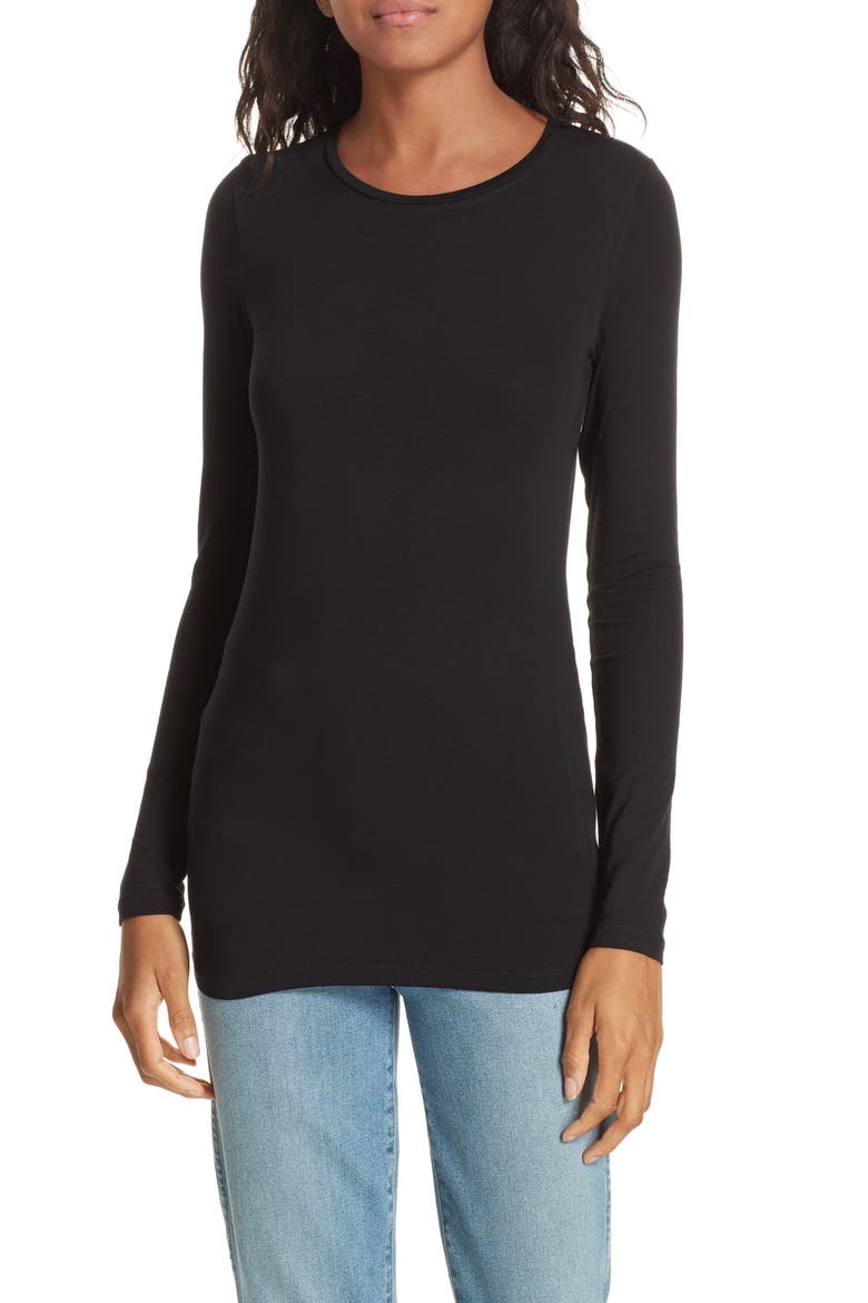 Crewneck Top, Main, color, NOIR