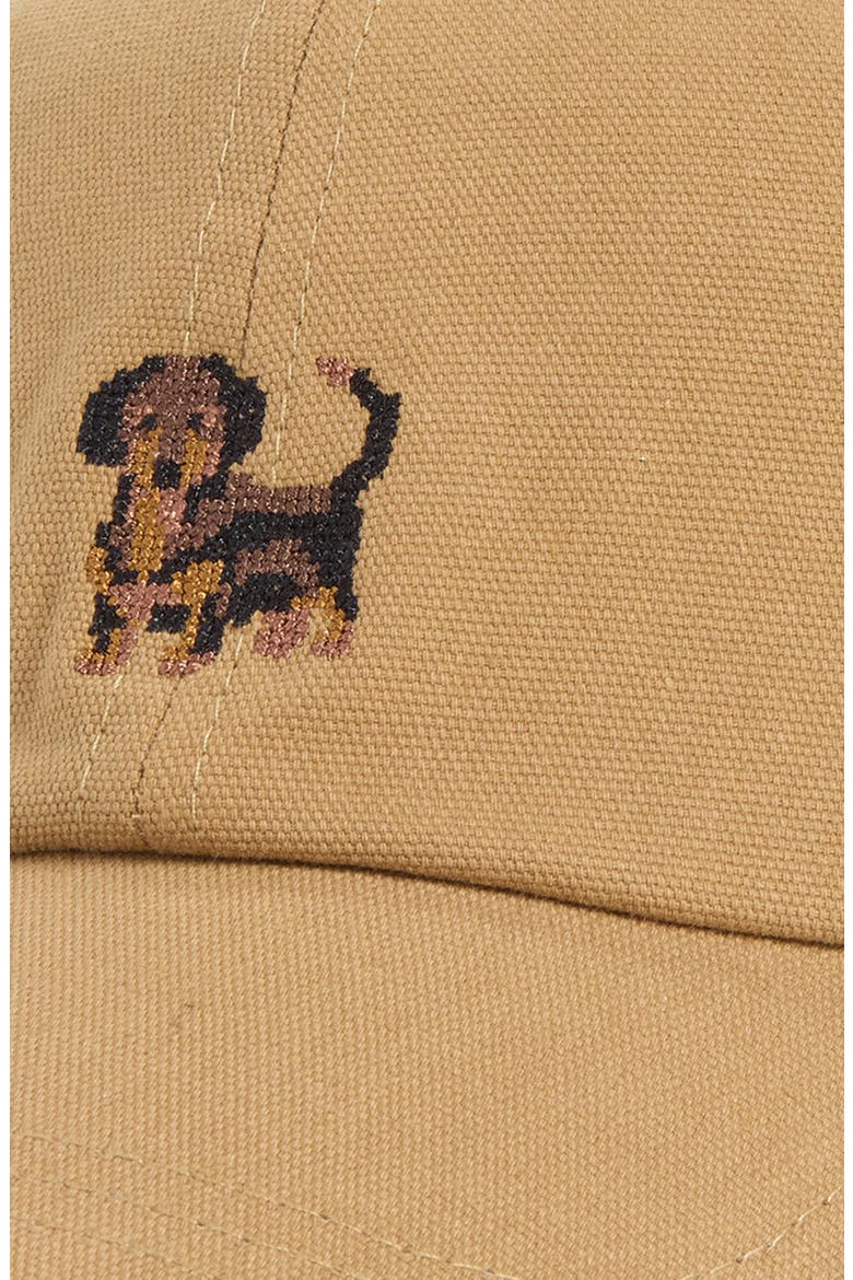 Embroidered Baseball Hat, Alternate, color, TAN- DACHSHUND