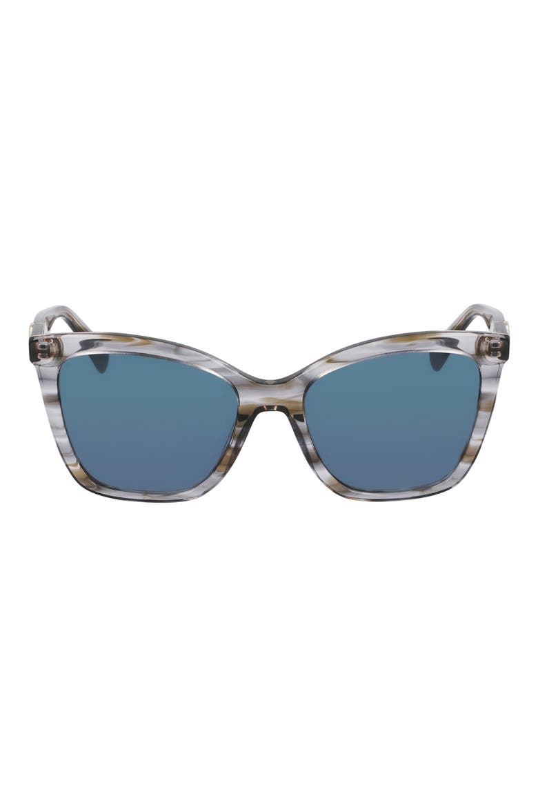 Le Pliage 54mm Gradient Cat Eye Sunglasses, Main, color, STRIPED GREY