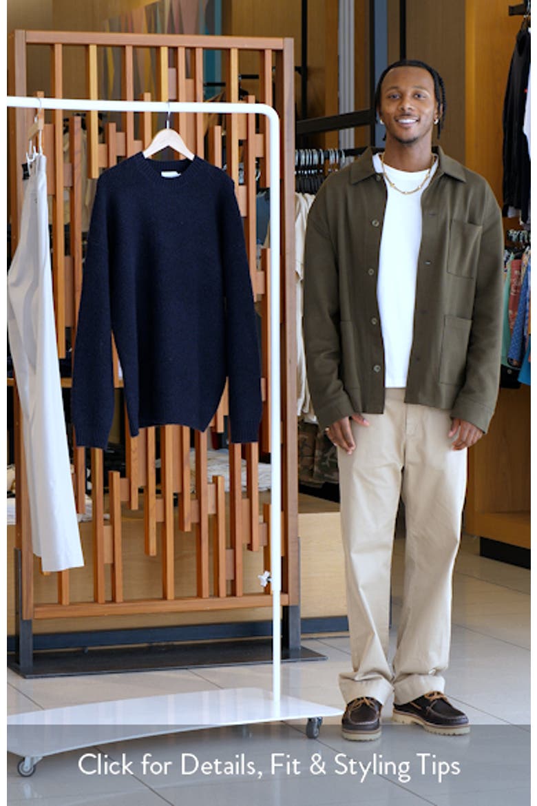 Oversize Rib Crewneck Sweater video