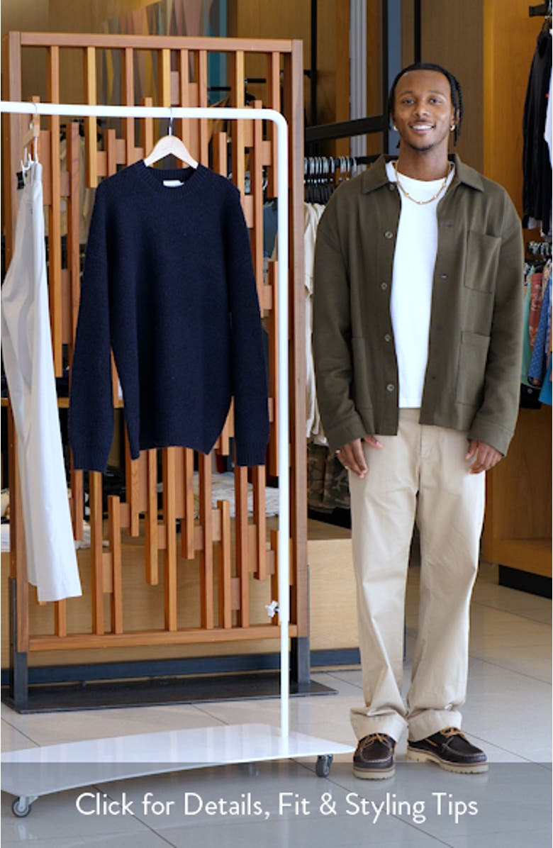 Oversize Rib Crewneck Sweater, sales video thumbnail