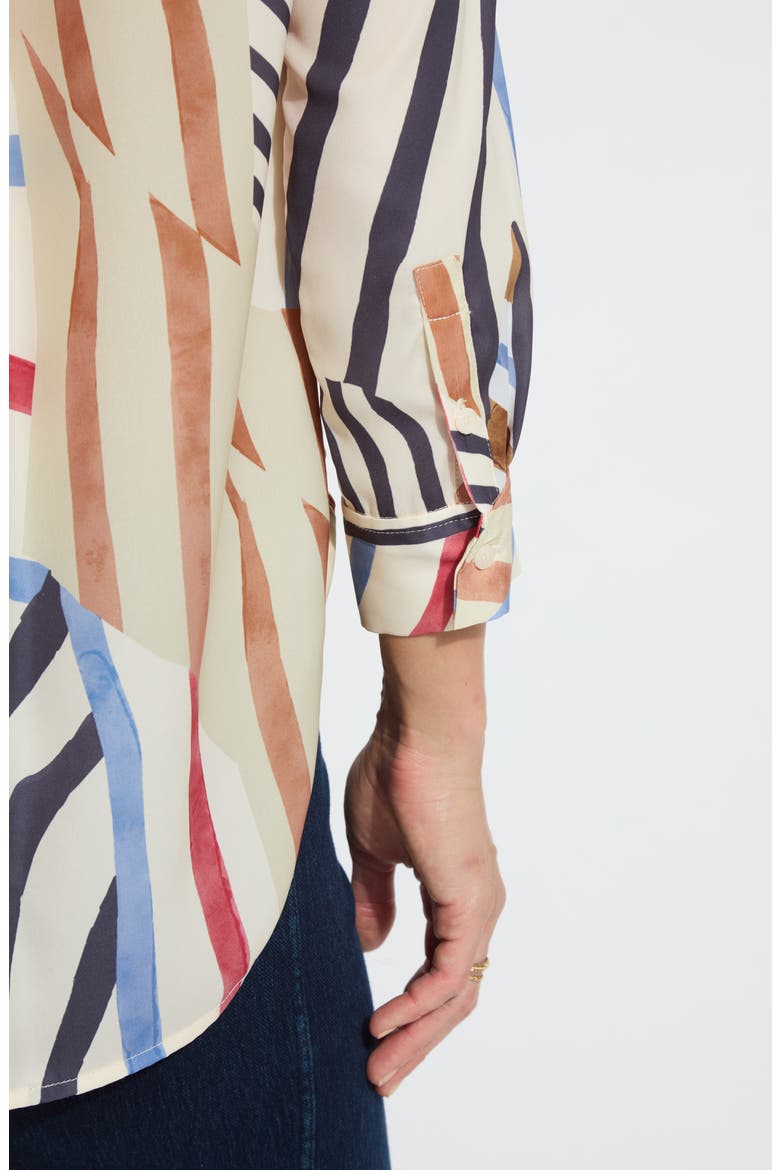 Yesenia Stripe Utility Button-Up Shirt, Alternate, color, STRIPE ART