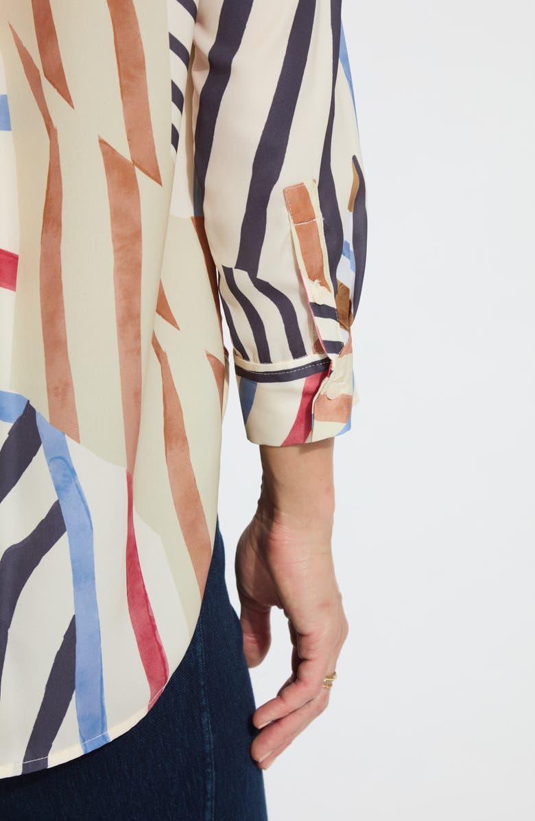 Lysse Yesenia Stripe Utility Button-Up Shirt, Alternate, color, Stripe Art