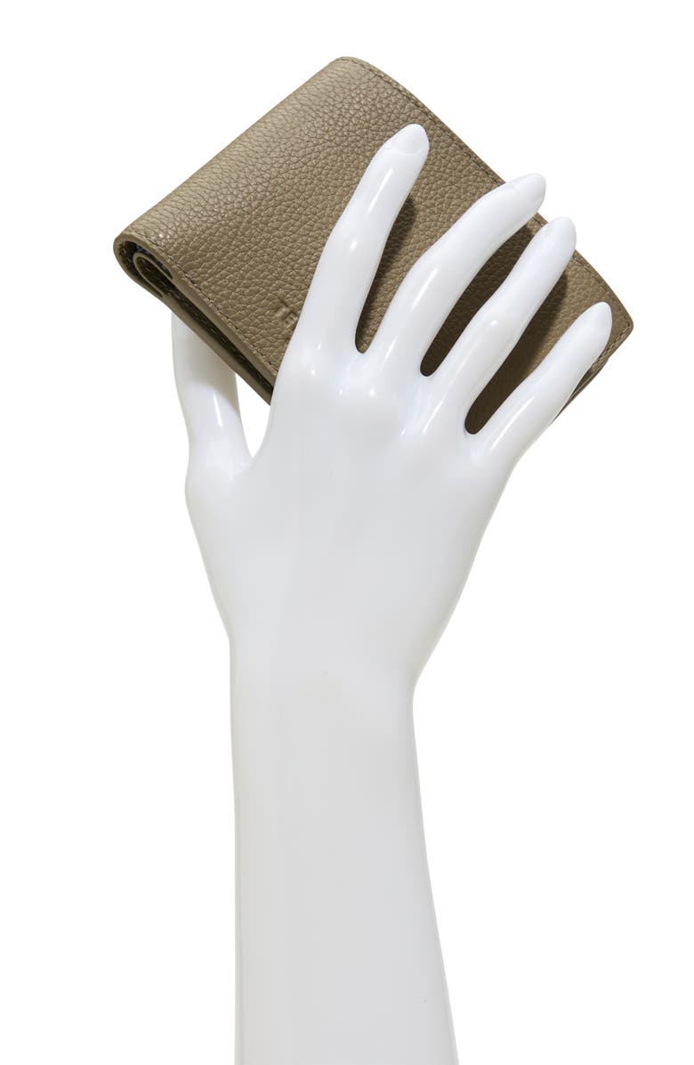 Ted Baker London Brockwell Pebbled Leather Bifold Wallet, Alternate, color, Sage