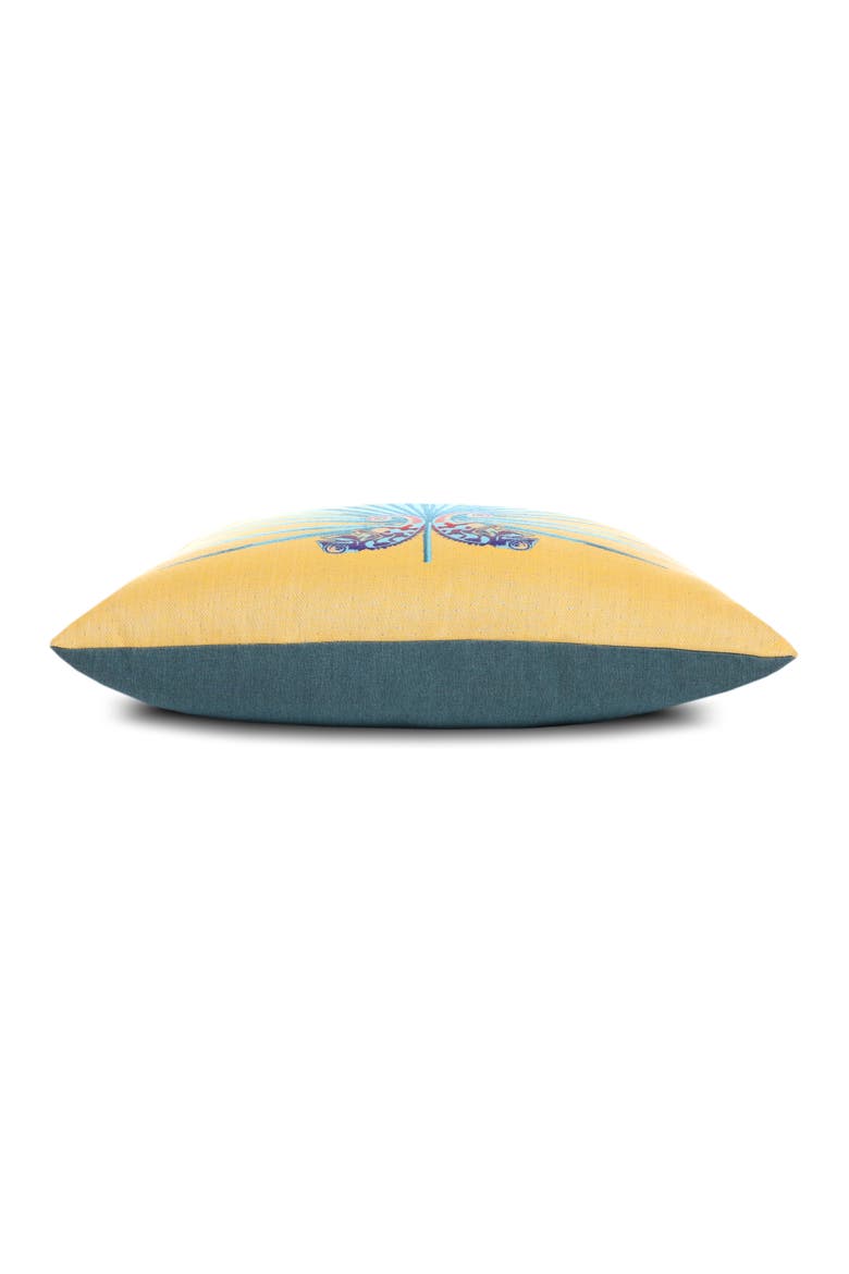 Chameleon Jacquard Indoor & Outdoor Woven Accent Pillow, Alternate, color, Lagoon