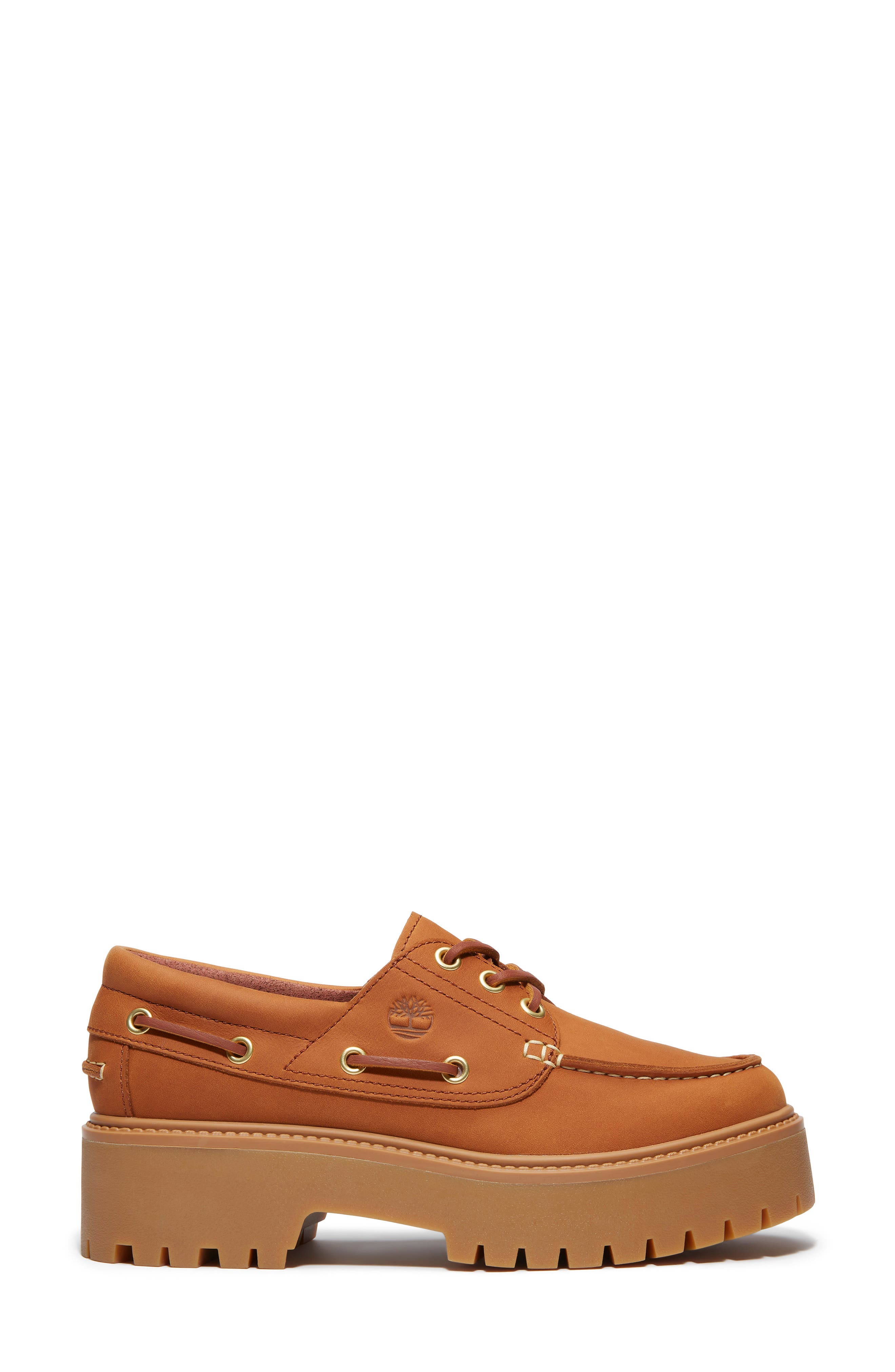 Timberland Stone Street Platform Boat Shoe, Alternate, color, Rust Nubuck