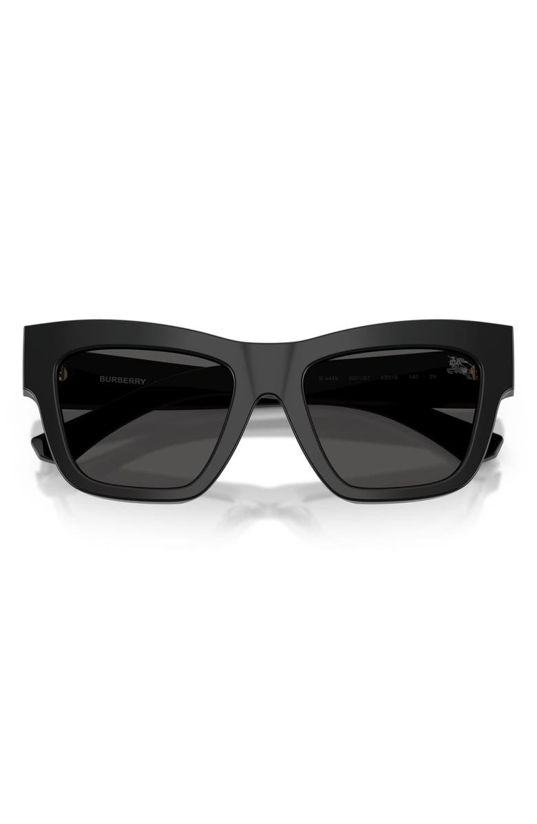 Burberry 53mm Square Sunglasses, Alternate, color, Black