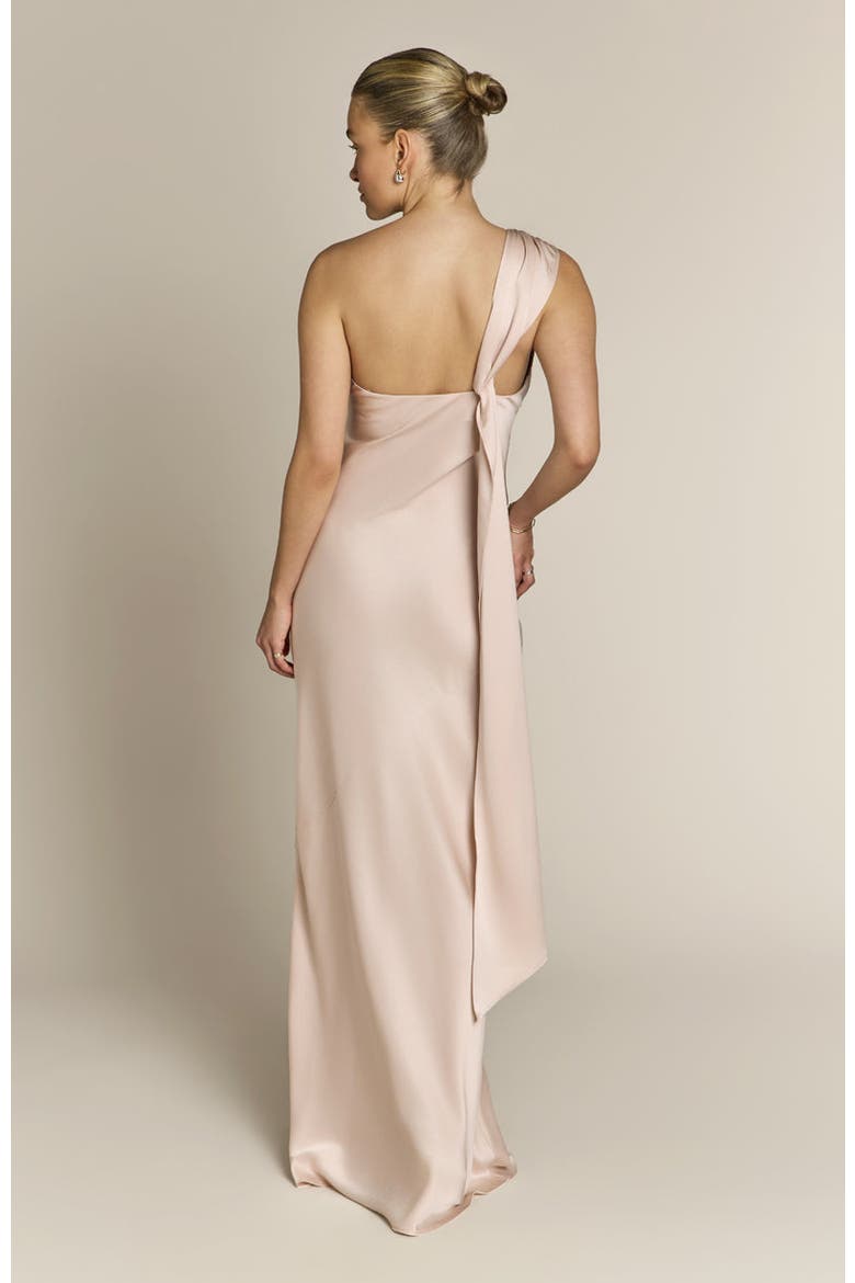 Raye One Shoulder Dress, Alternate, color, Champagne