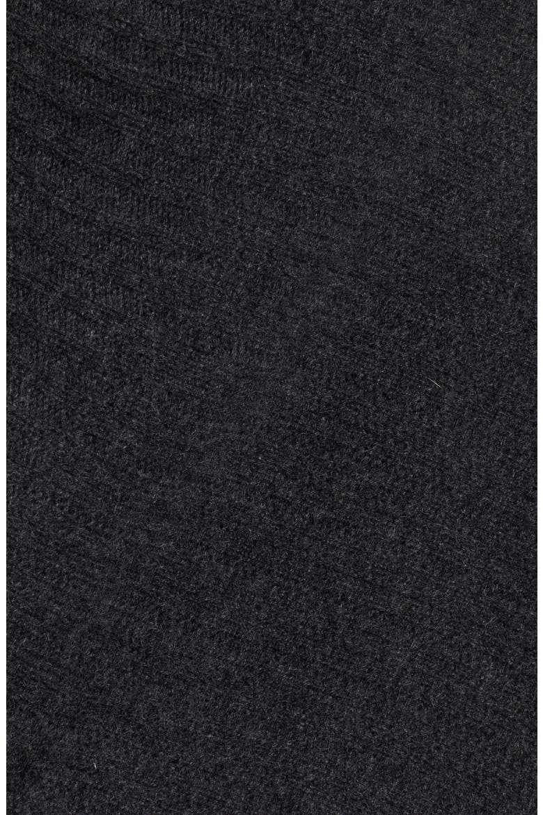 Ribbed Cashmere Wrap, Alternate, color, BLACK ROCK HEATHER