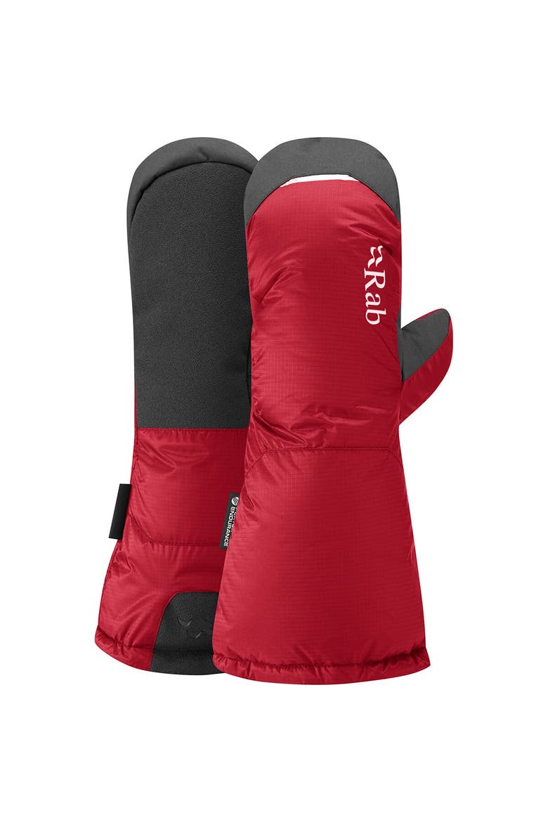 Endurance Down Mitten - Men's, Alternate, color, Fiery Red
