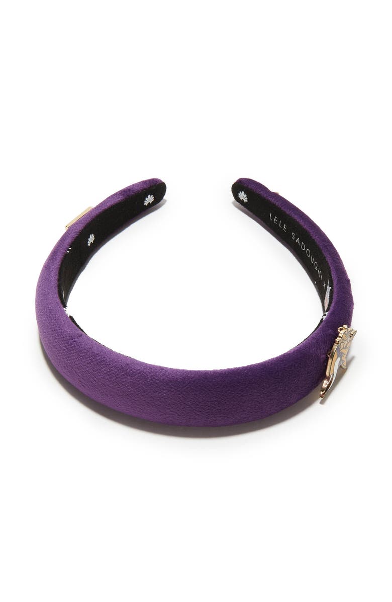 Lele Sadoughi Minnesota Vikings Charlotte Headband, Alternate, color, Vikings Purple 500