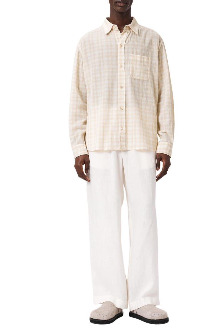 Toya Check Cotton Button-Up Shirt, Alternate, color, SANDSTONE BROWN