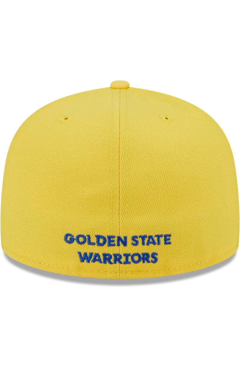 New Era Men's New Era Royal/Gold Golden State Warriors Gameday Wordmark 59FIFTY Fitted Hat, Alternate, color, Royal