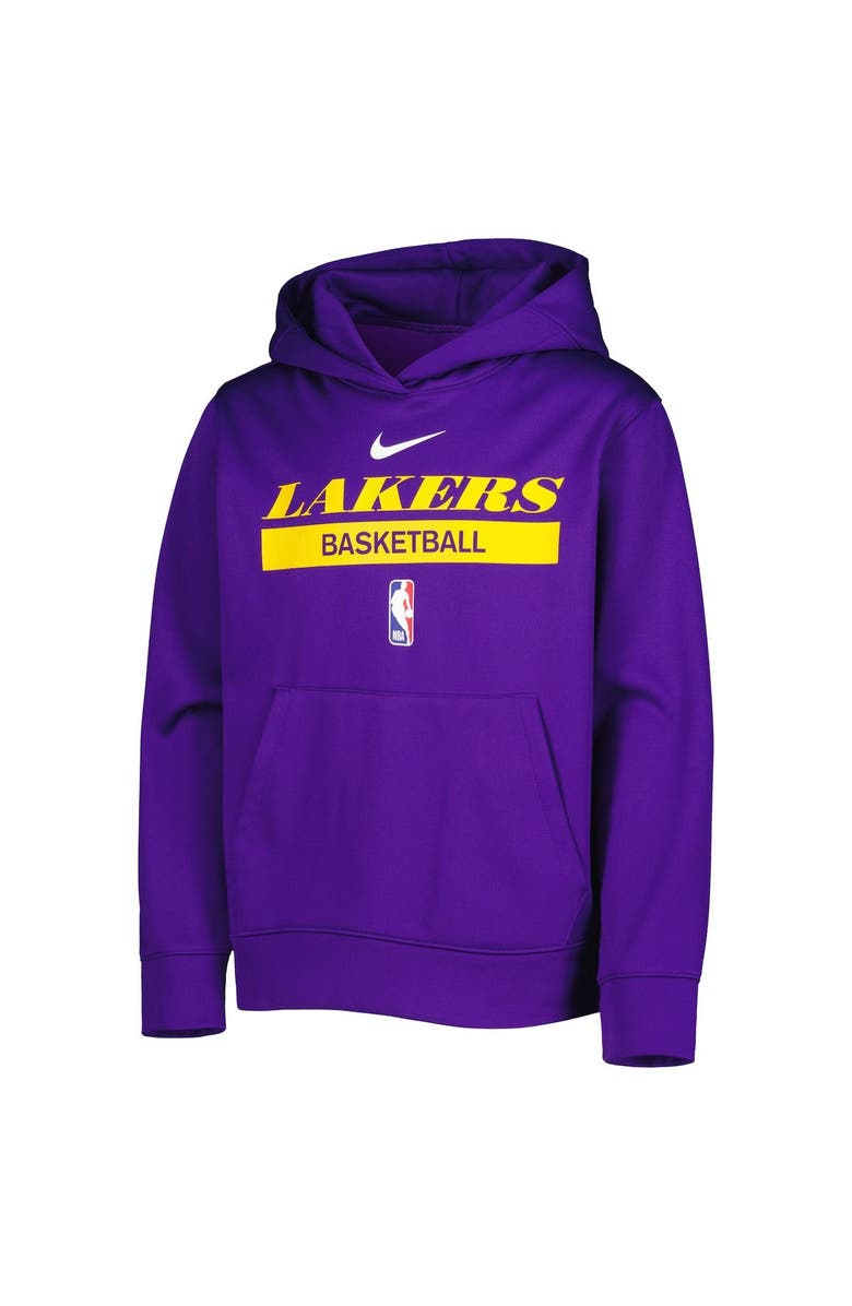 Nike Youth Nike Purple Los Angeles Lakers Spotlight Practice Performance Pullover Hoodie, Alternate, color, 