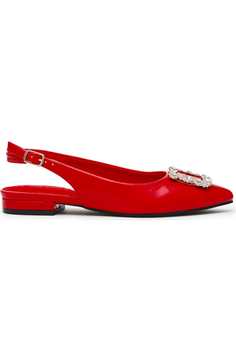 Anne Klein Kith Slingback Flat, Alternate, color, Red Patent