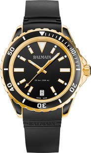 BALMAIN WATCHES Ophrys Dive Rubber Strap Watch, 38.5mm