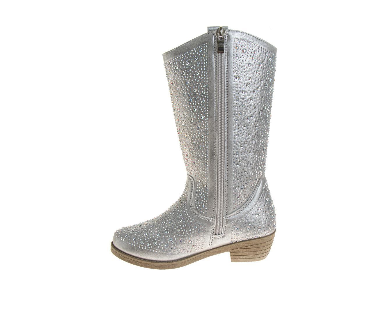 Kensie Girl Glitzy Boots., Alternate, color, Silver