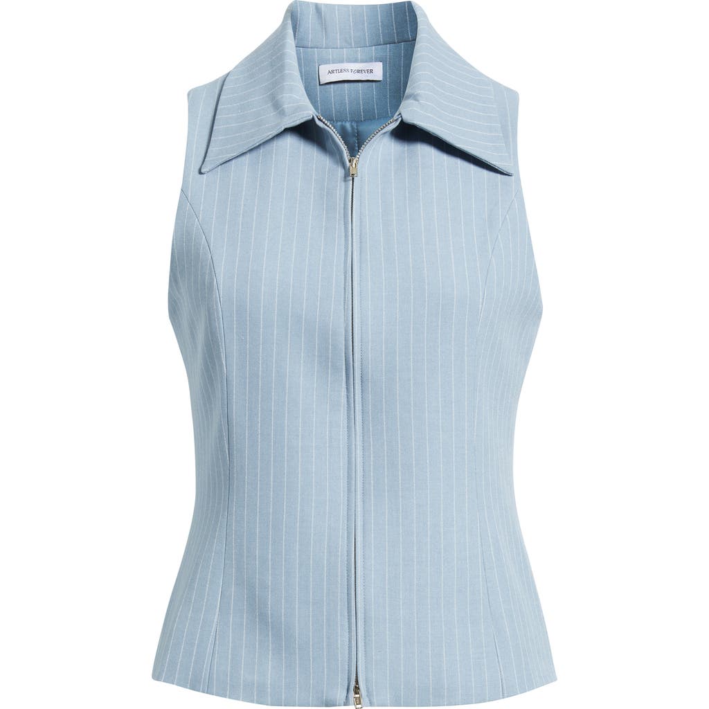 Artless Forever Kaia Zip Vest In Blue