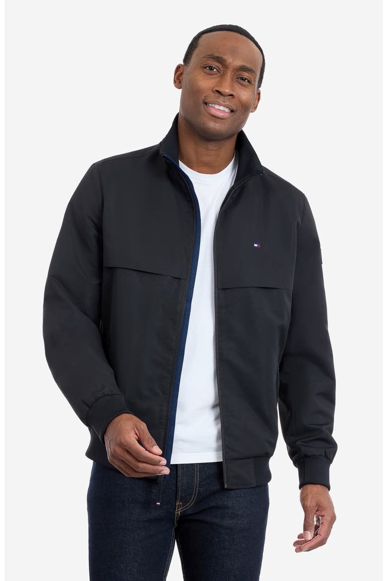 Zip Front Boating Jacket, Alternate, color, BLACK