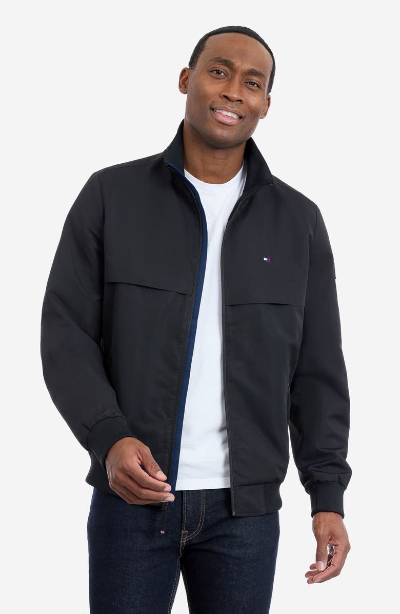 Tommy Hilfiger Zip Front Boating Jacket, Alternate, color, Black