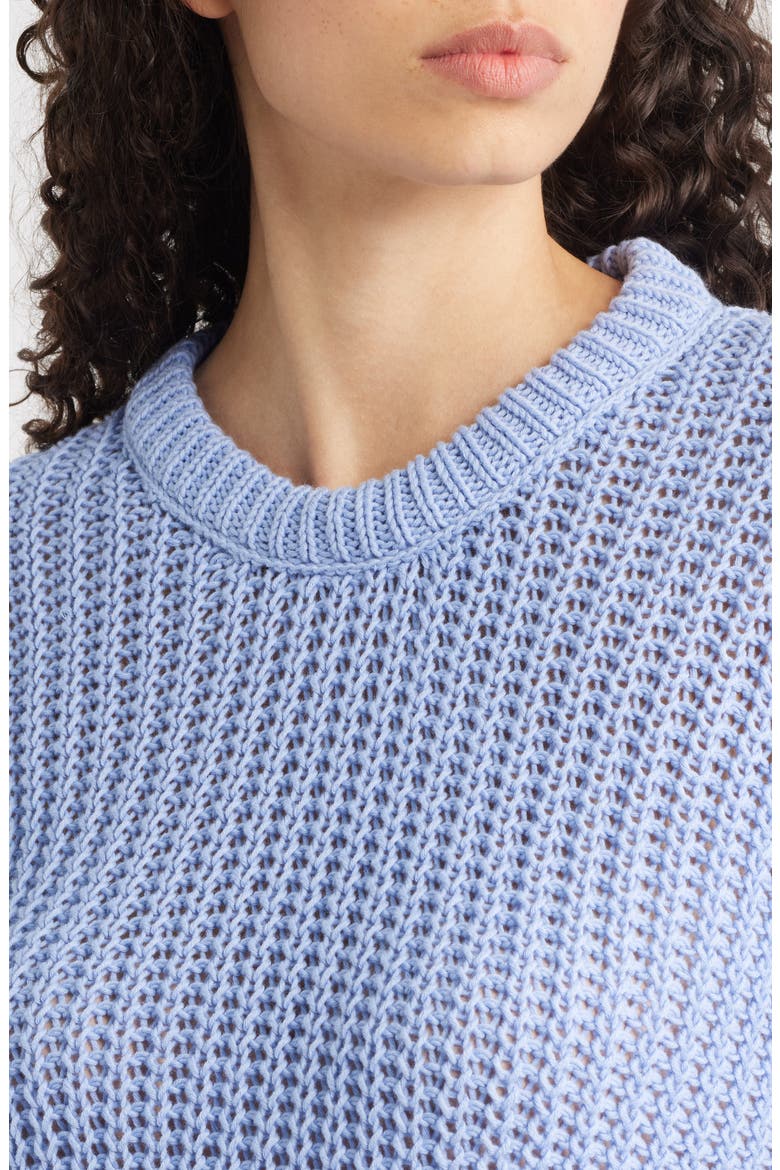 Crewneck Organic Cotton Sweater, Alternate, color, MYRTLE
