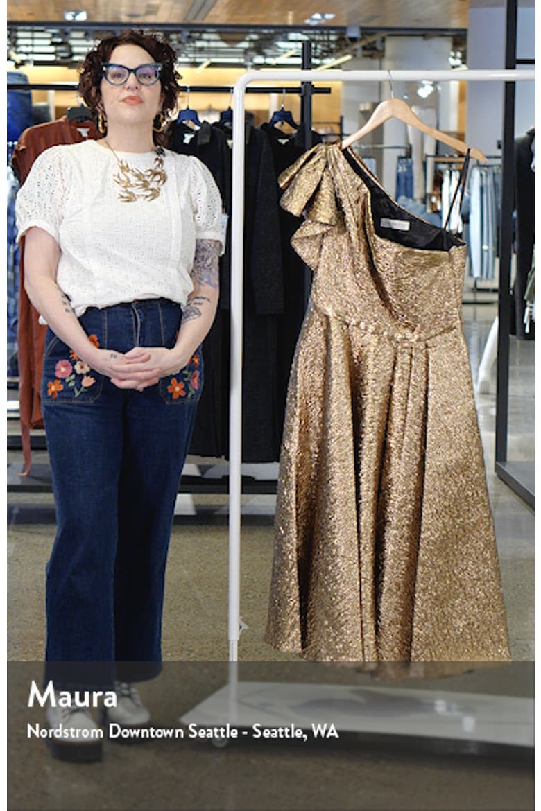 One Shoulder Bow Midi Dress video