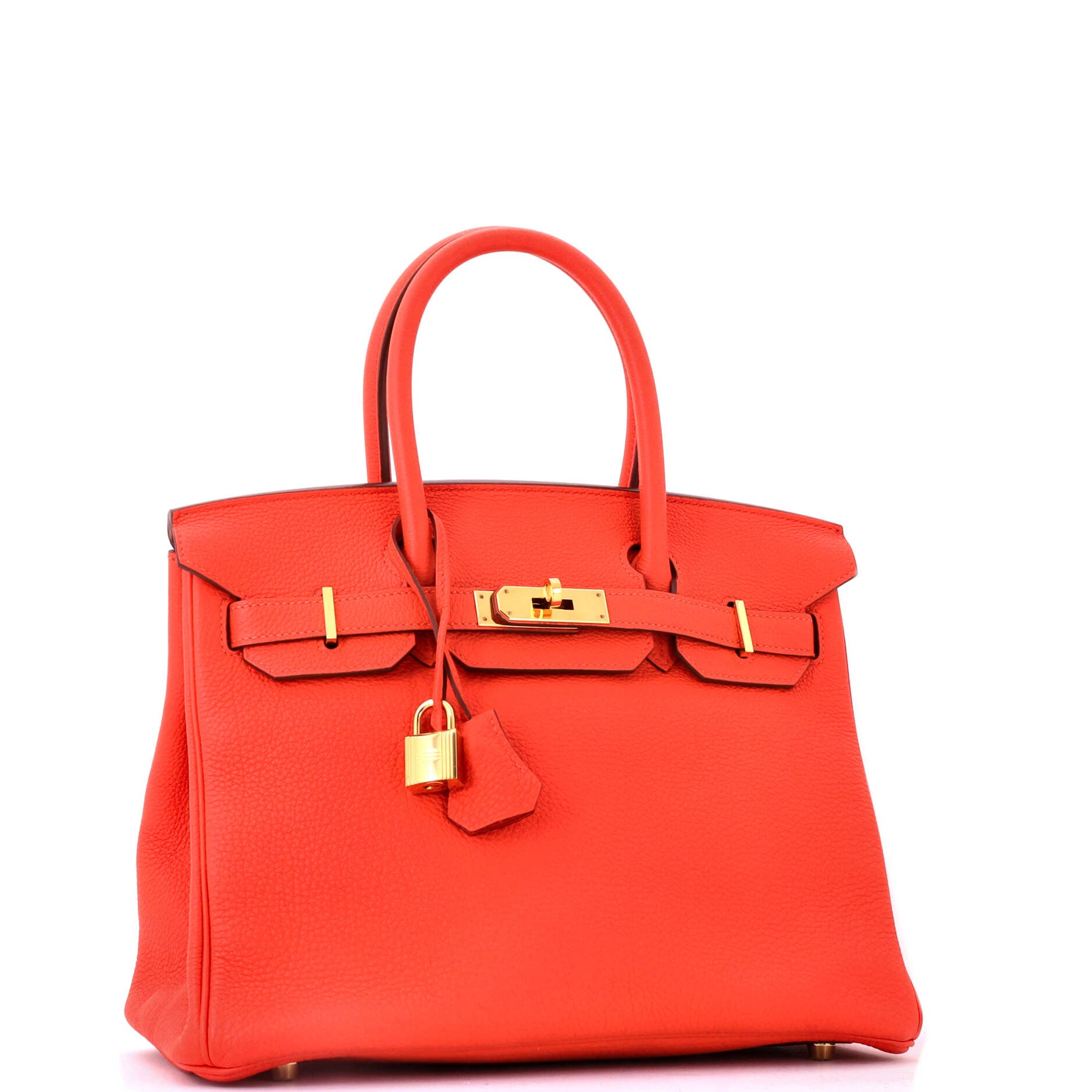 Pre-Owned Hermes Birkin Handbag Orange Togo with Gold Hardware 30, Alternate, color, Orange Poppy