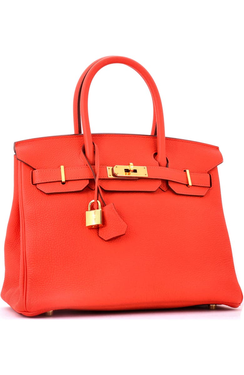 Pre-Owned Hermes Birkin Handbag Orange Togo with Gold Hardware 30, Alternate, color, Orange Poppy