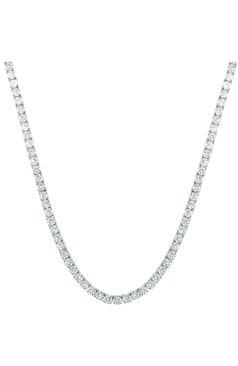 Donatello Gian Round Cut Tennis Necklace, Main, color, Silver