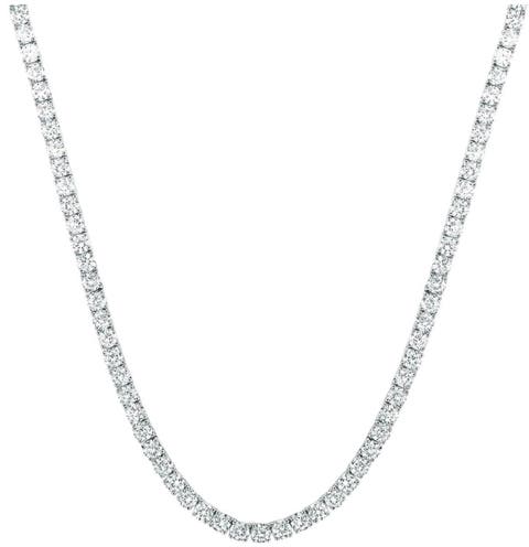 Round Cut Tennis Necklace