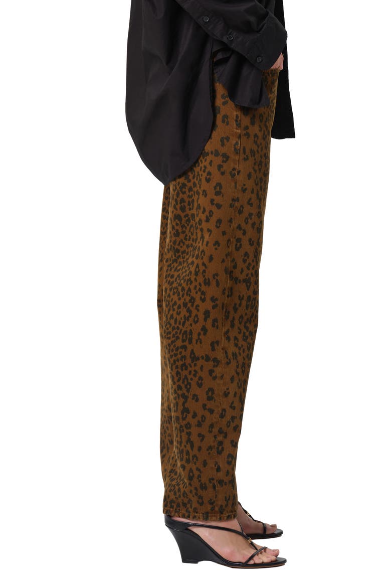 Miro High Waist Barrel Jeans, Alternate, color, SEPIA CHEETAH