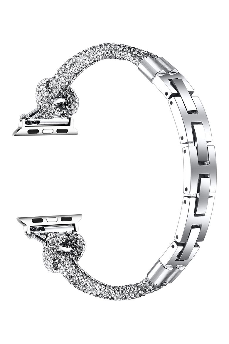 Serena Pavé Crystal Apple Watch® Watchband, Alternate, color, SILVER