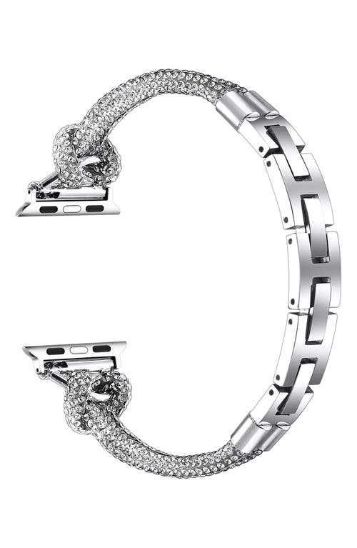 The Posh Tech Serena Pavé Crystal Apple Watch® Watchband In Silver