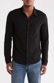 John Varvatos Clark Organic Cotton Jersey Button-Up Shirt