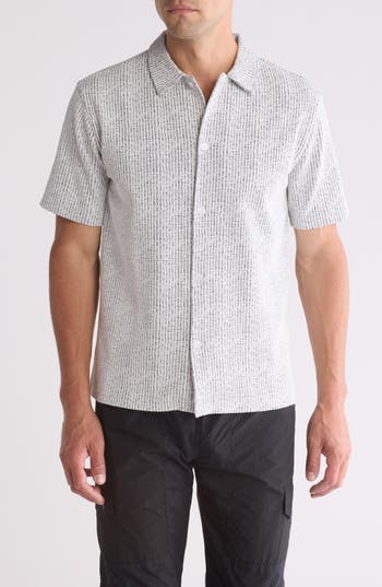 Fleece Factory Honeycomb Short Sleeve Button-up Shirt