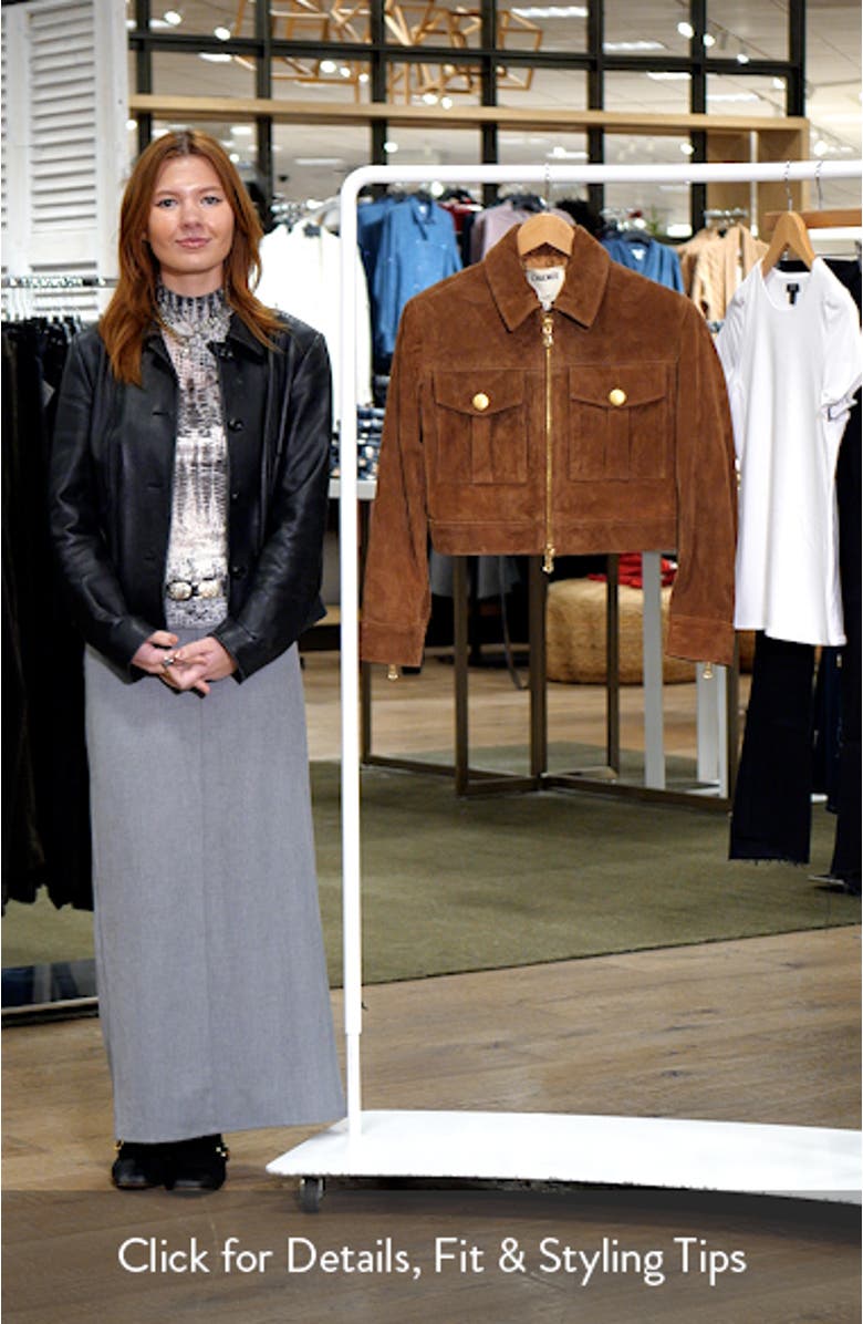 Micah Suede Crop Jacket, sales video thumbnail