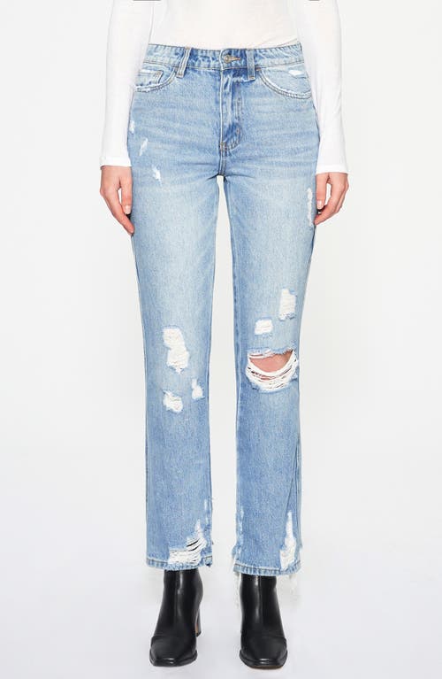 Bayeas Christine High Waist Distressed Straight Leg Jeans