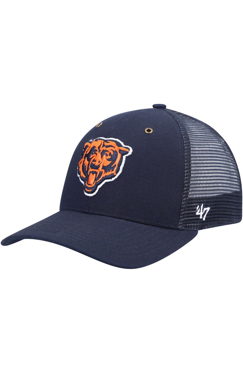 CARHARTT X 47 Men's Carhartt x '47 Navy Chicago Bears MVP Trucker Snapback Hat, Main, color, 