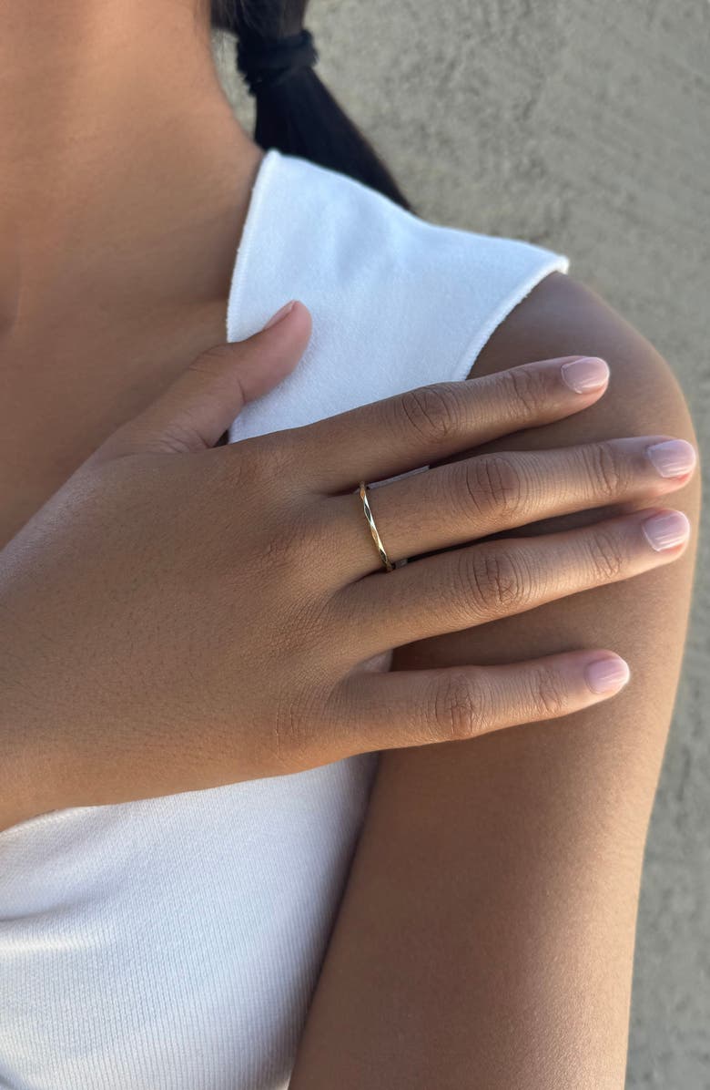 Adornia Set of 10 Hammered Band Rings, Alternate, color, Gold