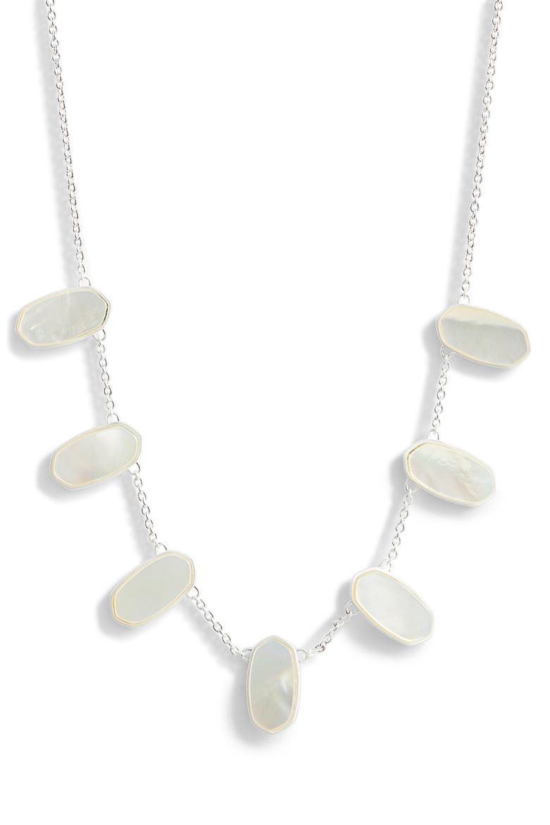 Meadow Slider Necklace, Main, color, IVORY MOTHER OF PEARL/ SILVER