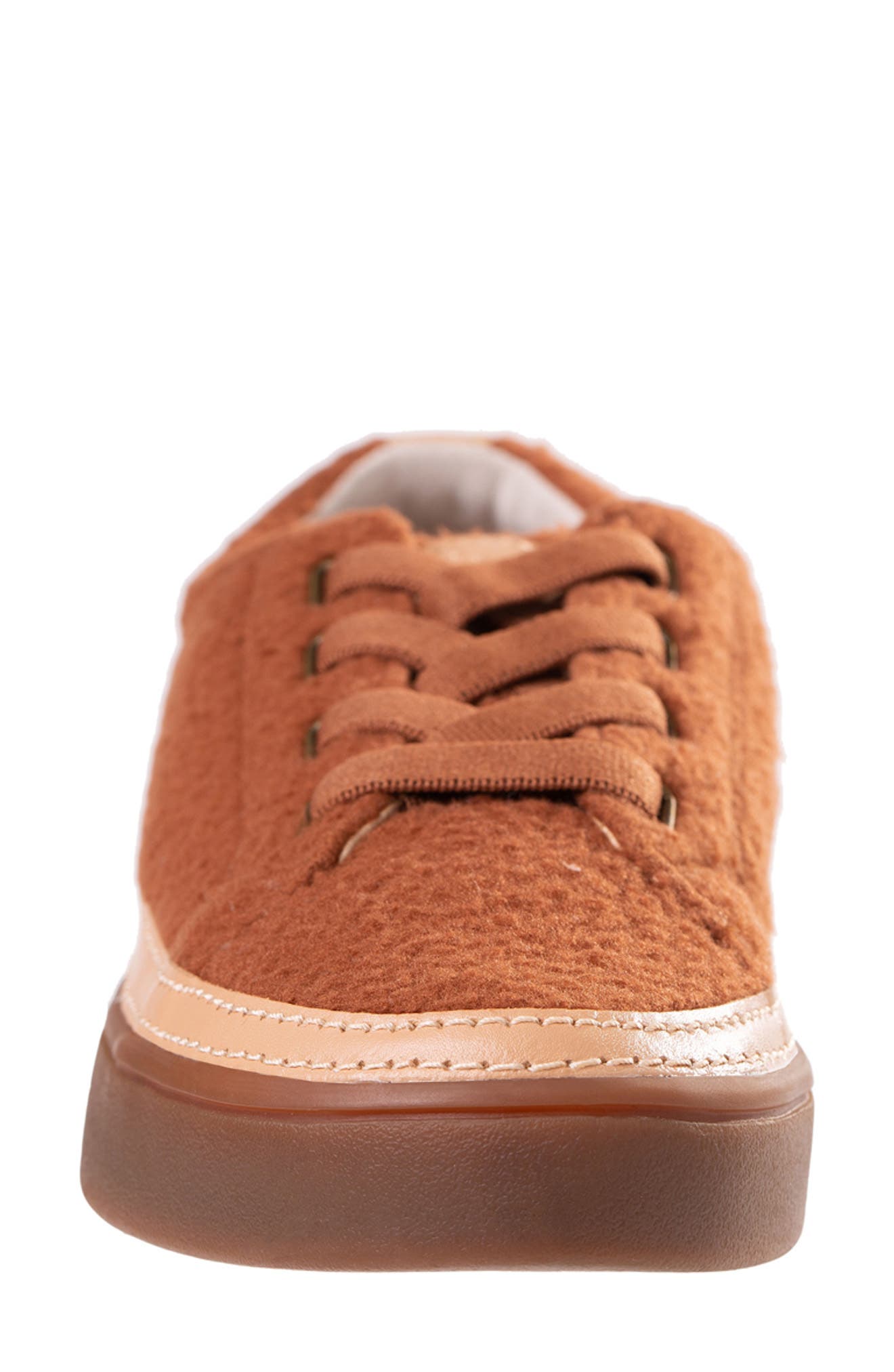 Malibu Teddy Fleece Sneaker - Wide Width Available, Alternate, color, LEATHER BROWN