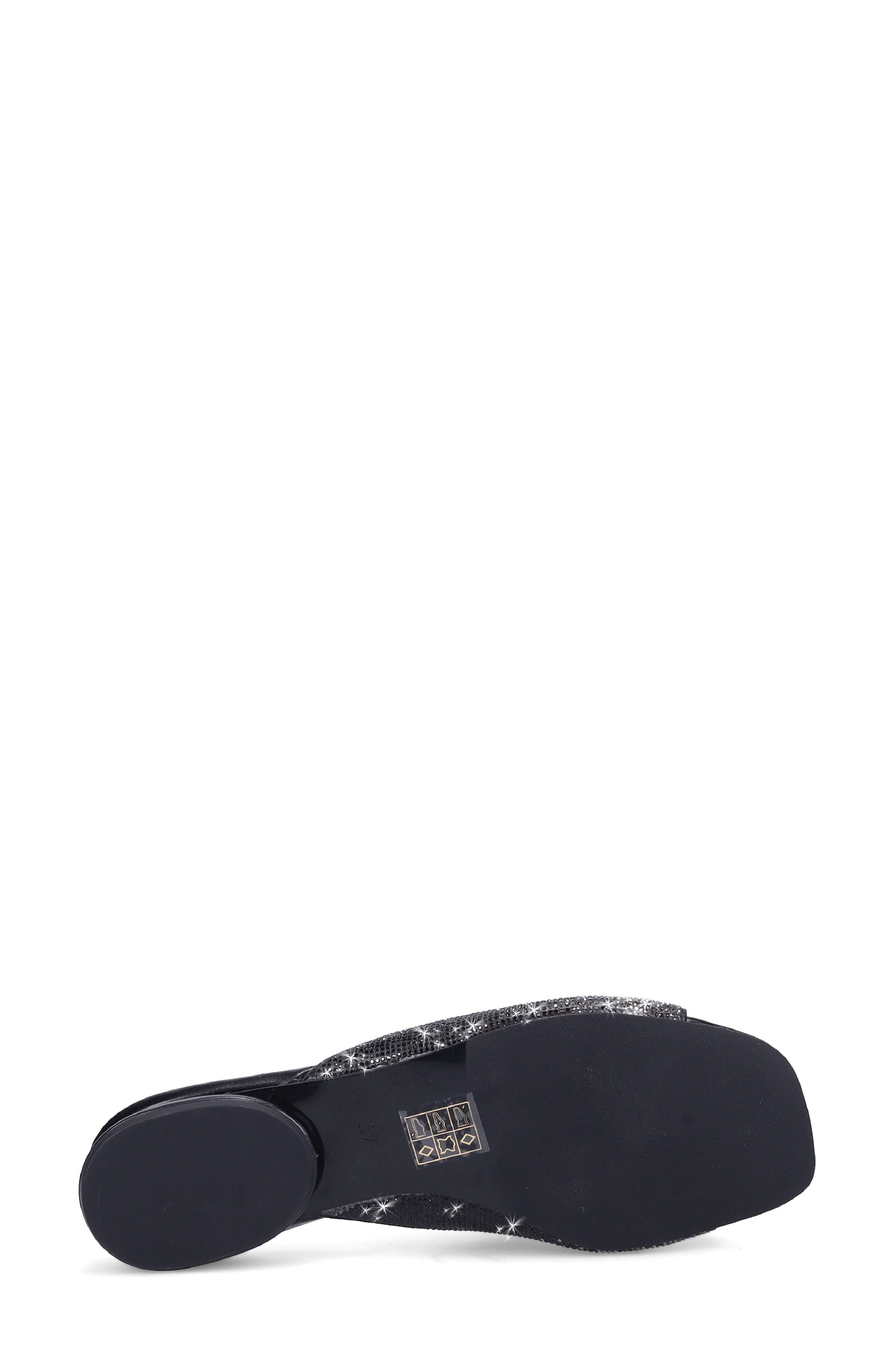 Bonetta Crystal Leather Slide Sandal, Alternate, color, ONYX