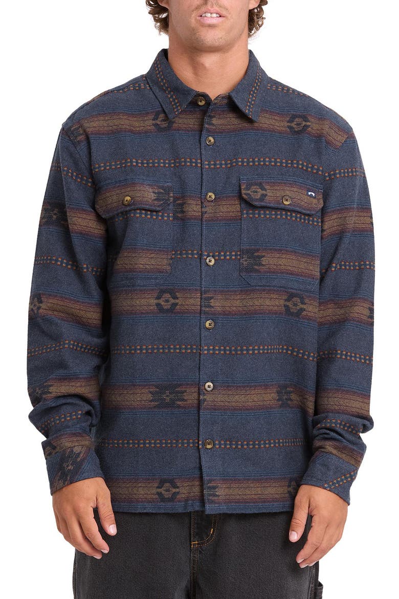 Offshore Flannel Shirt, Main, color, TRUE NAVY