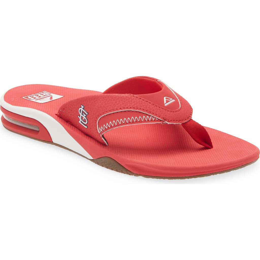 Men's REEF St. Louis Cardinals Fanning Bottle Opener Sandals  product
