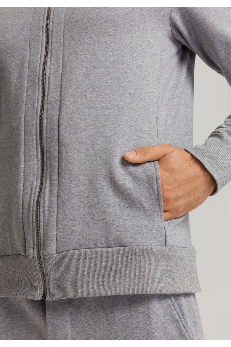 Natural Living Organic Cotton Zip-Up Jacket, Alternate, color, Grey Melange
